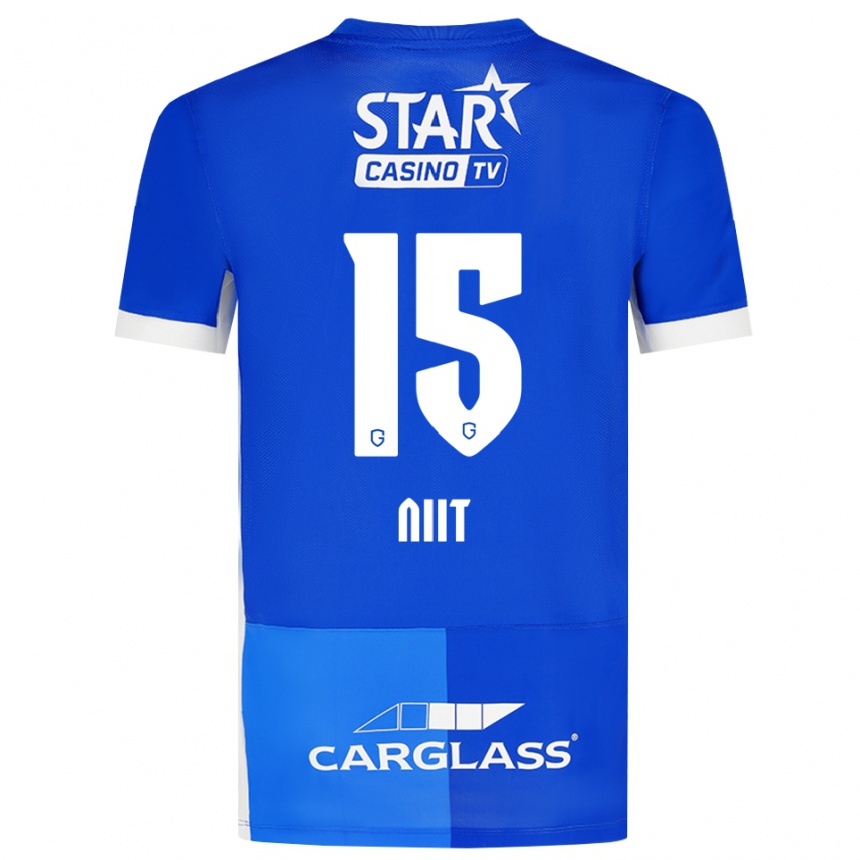 ילדים כדורגל אווה-מריה ניט #15 כחול מדיום כחול רויאל לבן ג'רזי ביתית 2026/27