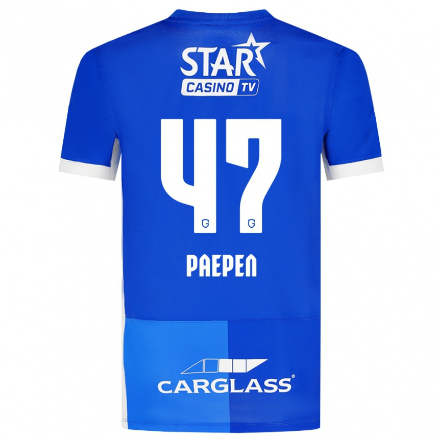 ילדים כדורגל Sam Paepen #47 כחול מדיום כחול רויאל לבן ג'רזי ביתית 2026/27 ילדים כדורגל Sam Paepen #47 כחול מדיום כחול רויאל לבן ג'רזי ביתית 2026/27
