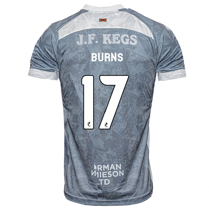ילדים כדורגל Megan Burns #17 אפור דהוי הרחק ג'רזי 2026/27