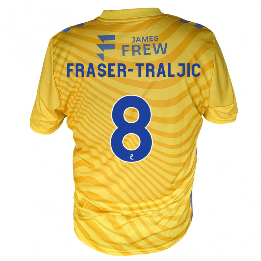 ילדים כדורגל Kali Fraser-Traljic #8 כחול מלכותי צהוב הרחק ג'רזי 2026/27