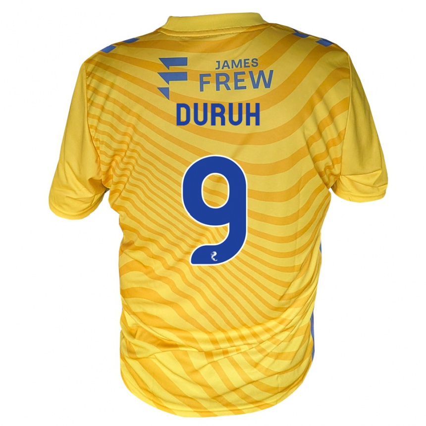 ילדים כדורגל Samuel Duruh #9 כחול מלכותי צהוב הרחק ג'רזי 2026/27