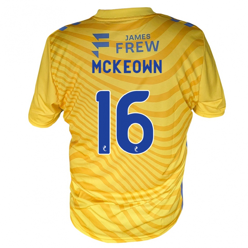 ילדים כדורגל Shay Mckeown #16 כחול מלכותי צהוב הרחק ג'רזי 2026/27