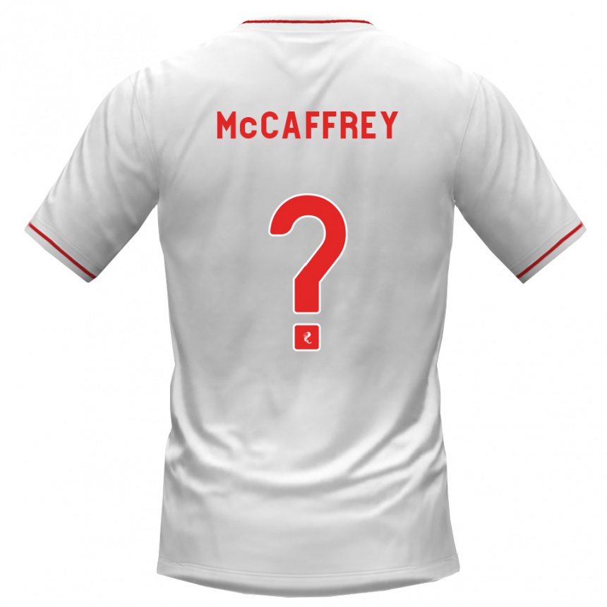 ילדים כדורגל Matthew Mccaffrey #0 לבן אדום הרחק ג'רזי 2026/27