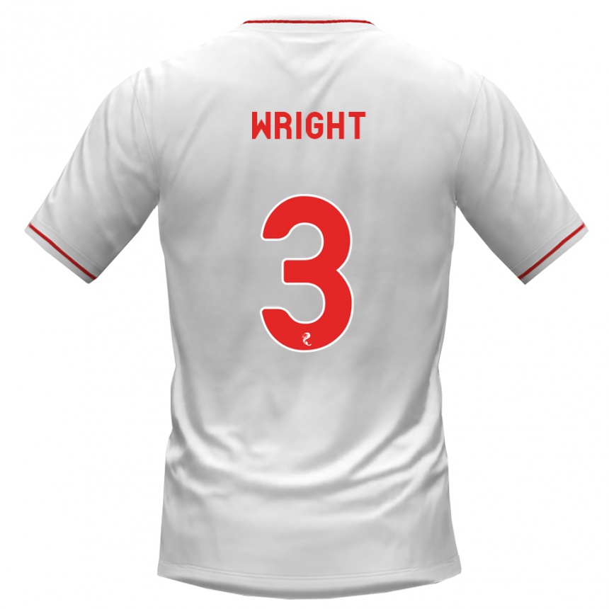 ילדים כדורגל Duncan Wright #3 לבן אדום הרחק ג'רזי 2026/27 ילדים כדורגל Duncan Wright #3 לבן אדום הרחק ג'רזי 2026/27