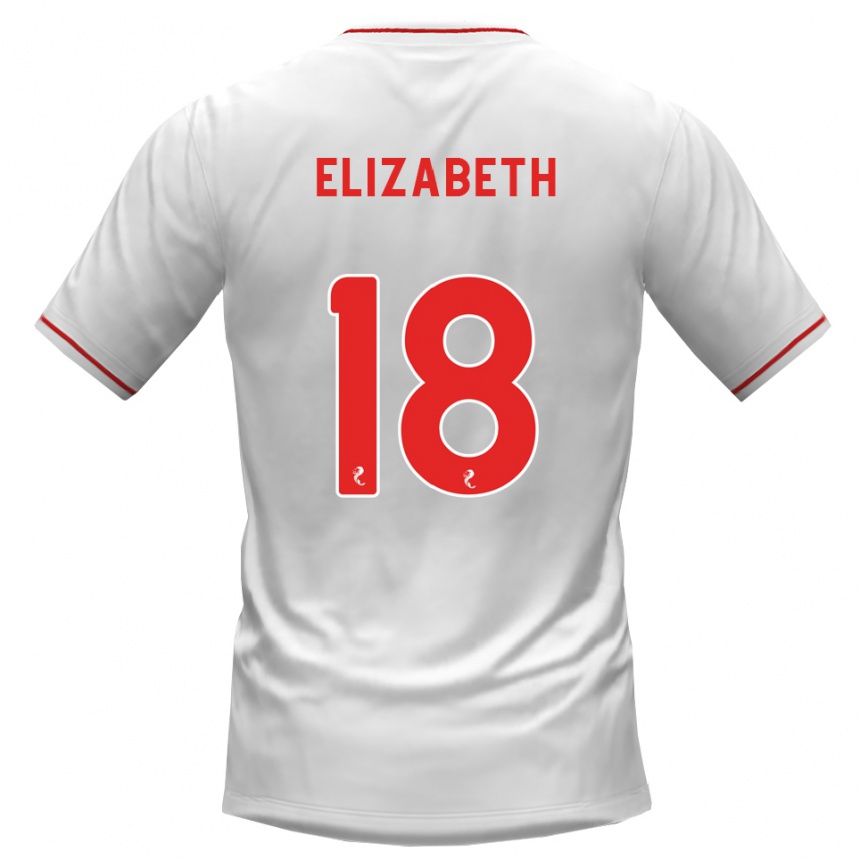 ילדים כדורגל Ashley Elizabeth #18 לבן אדום הרחק ג'רזי 2026/27 ילדים כדורגל Ashley Elizabeth #18 לבן אדום הרחק ג'רזי 2026/27