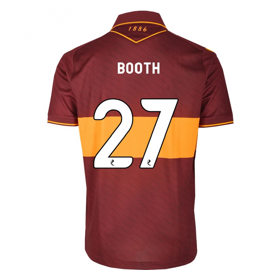 ילדים כדורגל Mikey Booth #27 כתום בורדו הרחק ג'רזי 2026/27