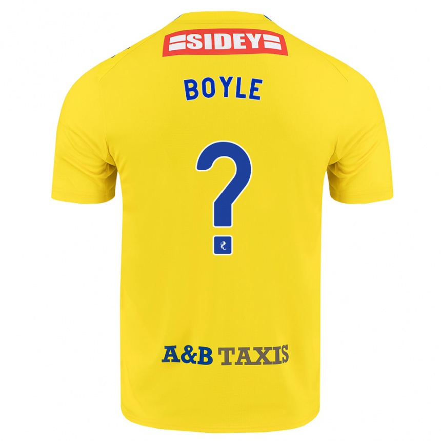 ילדים כדורגל Callum Boyle #0 צהוב כחול שחור הרחק ג'רזי 2026/27