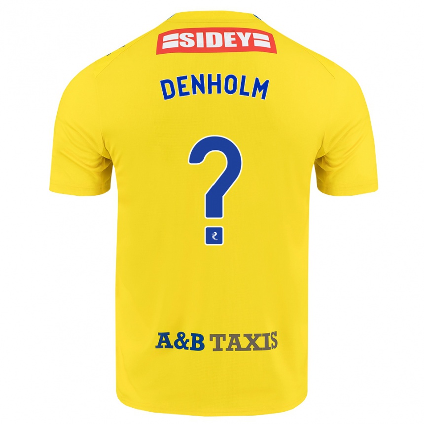 ילדים כדורגל Ben Denholm #0 צהוב כחול שחור הרחק ג'רזי 2026/27