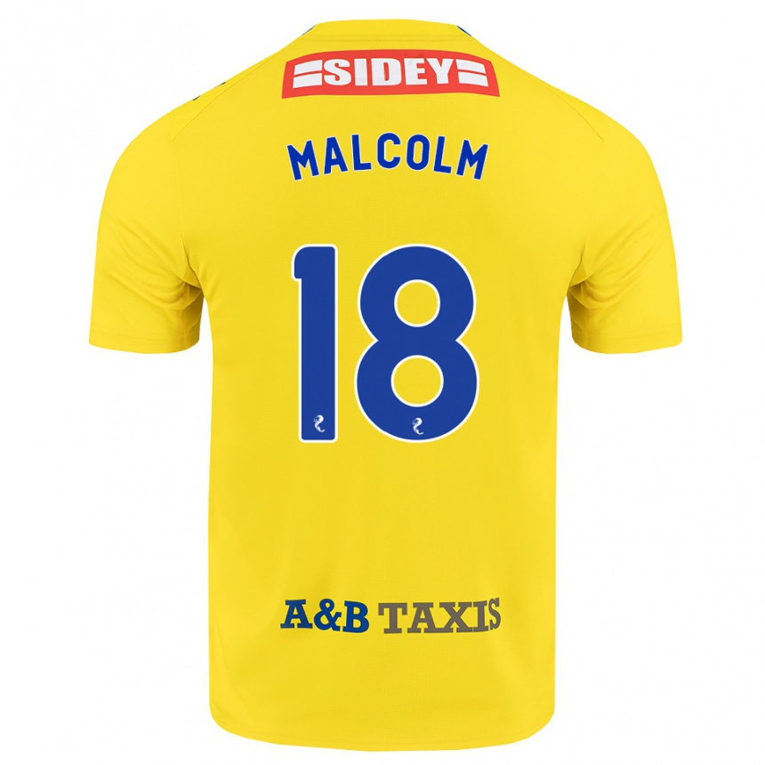 ילדים כדורגל Jodie Malcolm #18 צהוב כחול שחור הרחק ג'רזי 2026/27
