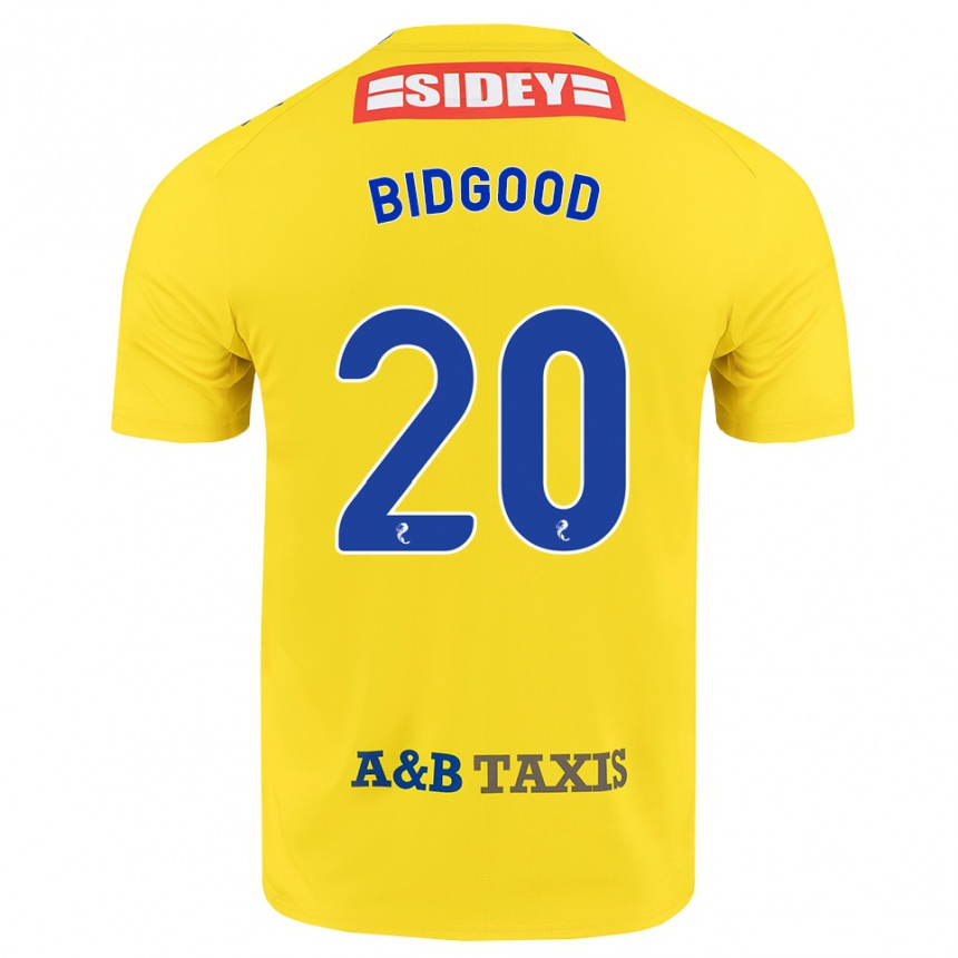 ילדים כדורגל Aoife Bidgood #20 צהוב כחול שחור הרחק ג'רזי 2026/27