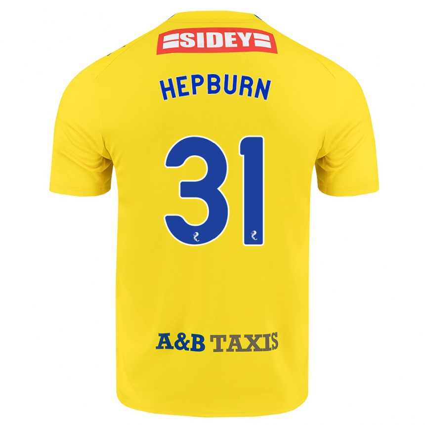 ילדים כדורגל Craig Hepburn #31 צהוב כחול שחור הרחק ג'רזי 2026/27