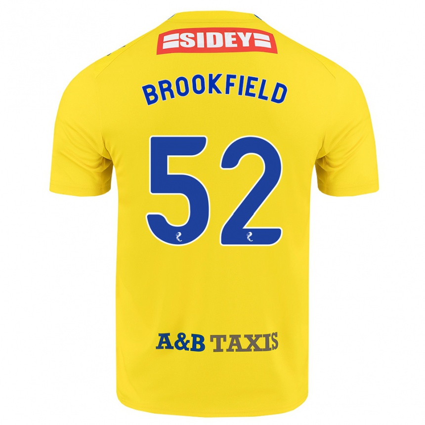 ילדים כדורגל Arran Brookfield #52 צהוב כחול שחור הרחק ג'רזי 2026/27