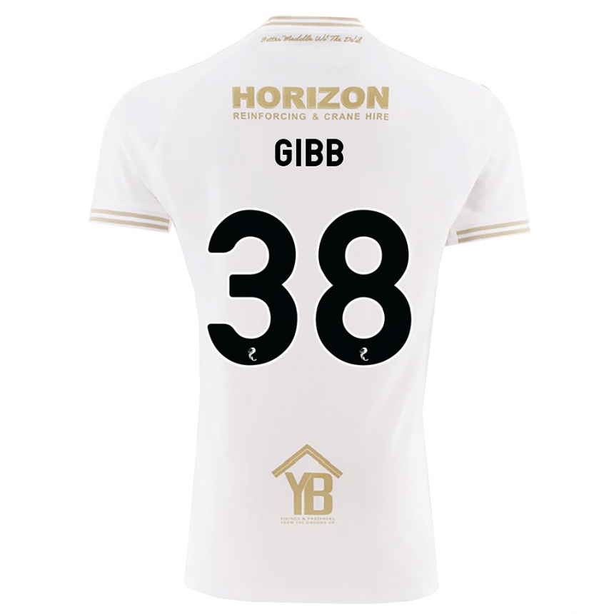 ילדים כדורגל Thomas Gibb #38 חיטה לבנה הרחק ג'רזי 2026/27