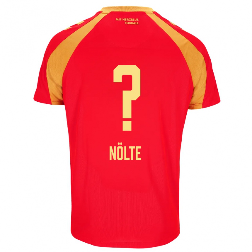 ילדים כדורגל Jannik Nölte #0 אדום כתום שחור הרחק ג'רזי 2026/27