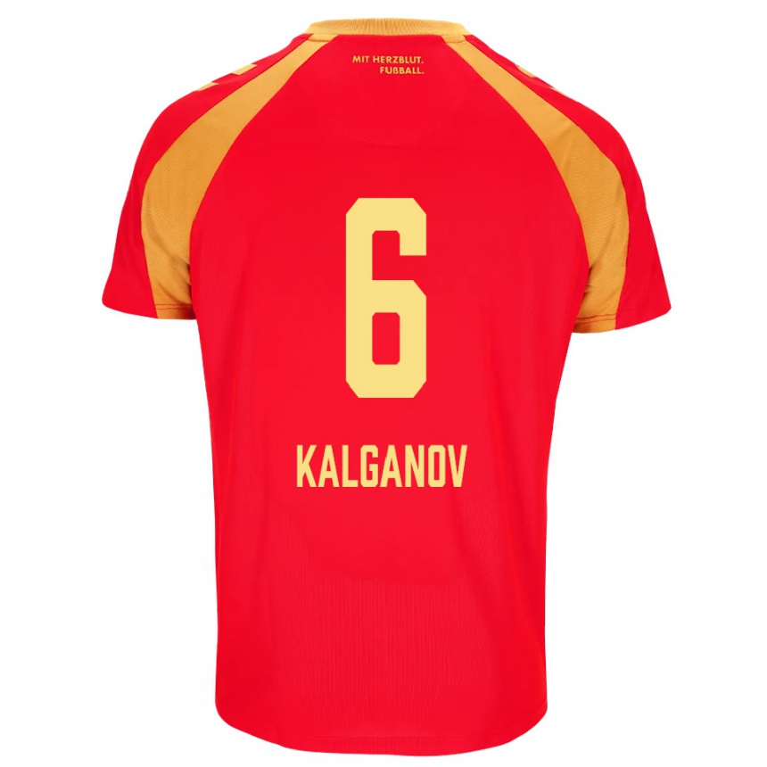 ילדים כדורגל Levin Kalganov #6 אדום כתום שחור הרחק ג'רזי 2026/27