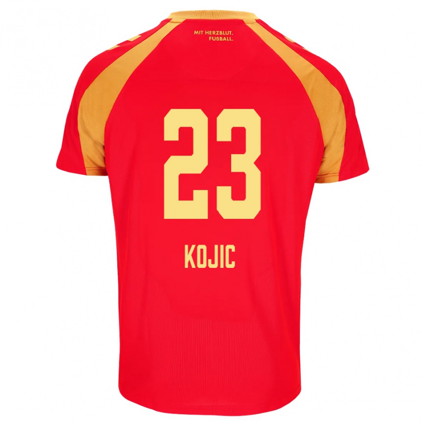 ילדים כדורגל Stanko Kojic #23 אדום כתום שחור הרחק ג'רזי 2026/27