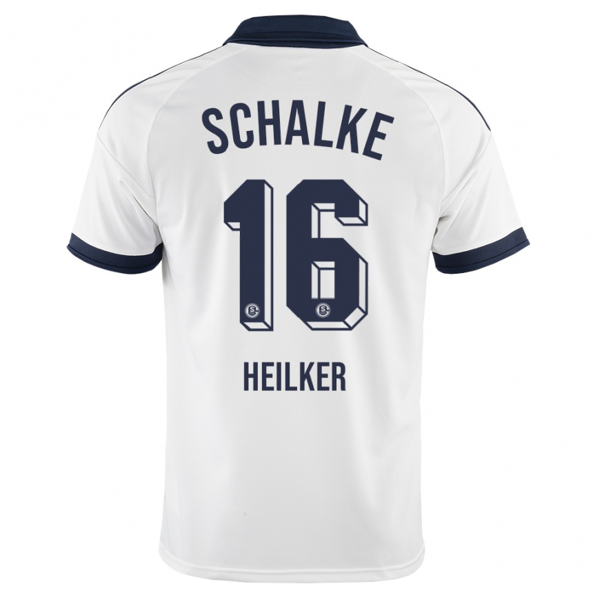 ילדים כדורגל Antonia Heilker #16 שחור לבן הרחק ג'רזי 2026/27