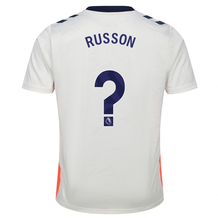 ילדים כדורגל Will Russon #0 לבן כתום כחול מלכותי הרחק ג'רזי 2026/27