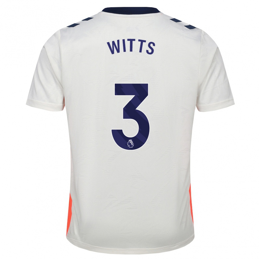 ילדים כדורגל Callum Witts #3 לבן כתום כחול מלכותי הרחק ג'רזי 2026/27 ילדים כדורגל Callum Witts #3 לבן כתום כחול מלכותי הרחק ג'רזי 2026/27