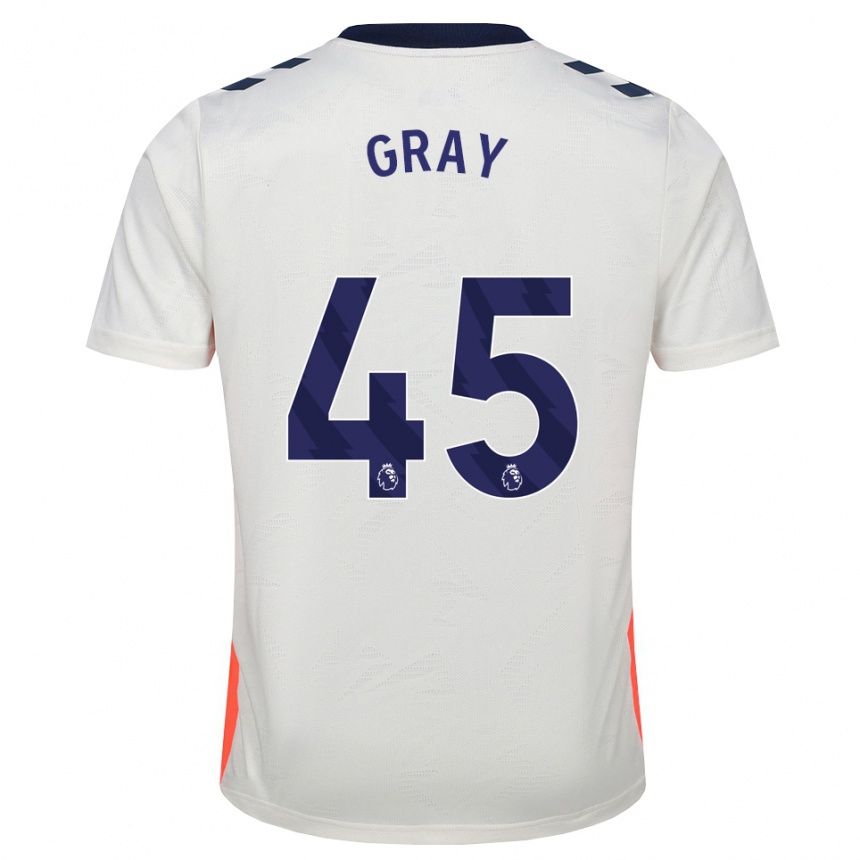 ילדים כדורגל Harry Gray #45 לבן כתום כחול מלכותי הרחק ג'רזי 2026/27 ילדים כדורגל Harry Gray #45 לבן כתום כחול מלכותי הרחק ג'רזי 2026/27