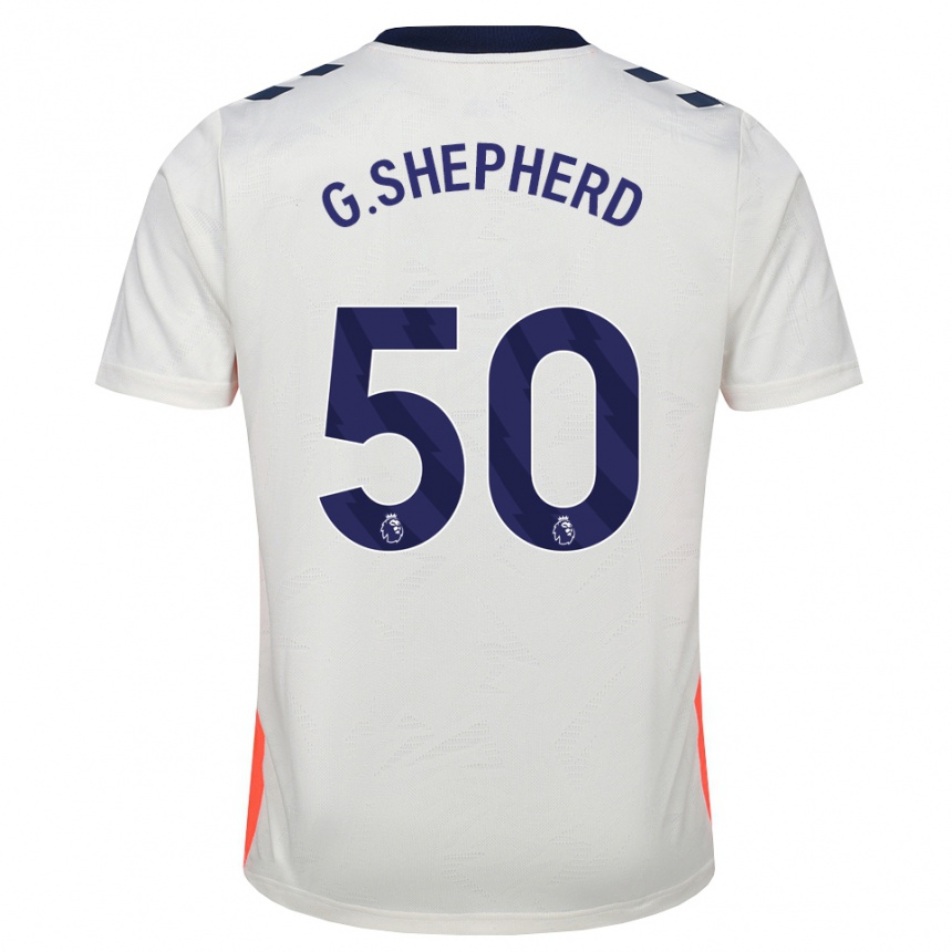 ילדים כדורגל George Shepherd #50 לבן כתום כחול מלכותי הרחק ג'רזי 2026/27