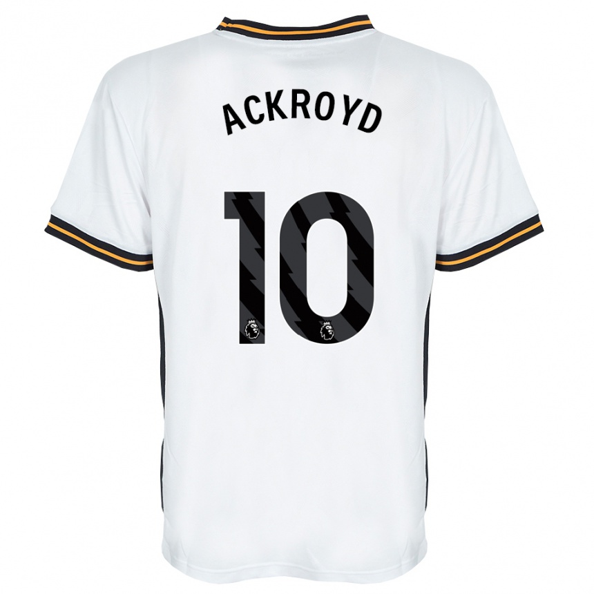 ילדים כדורגל Rachael Ackroyd #10 לבן כתום שחור הרחק ג'רזי 2026/27