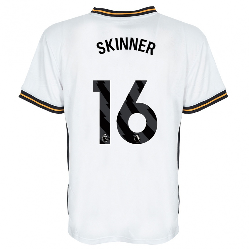 ילדים כדורגל Harley Skinner #16 לבן כתום שחור הרחק ג'רזי 2026/27