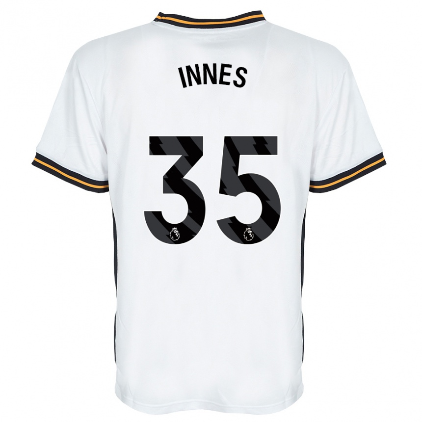 ילדים כדורגל Emma Innes #35 לבן כתום שחור הרחק ג'רזי 2026/27