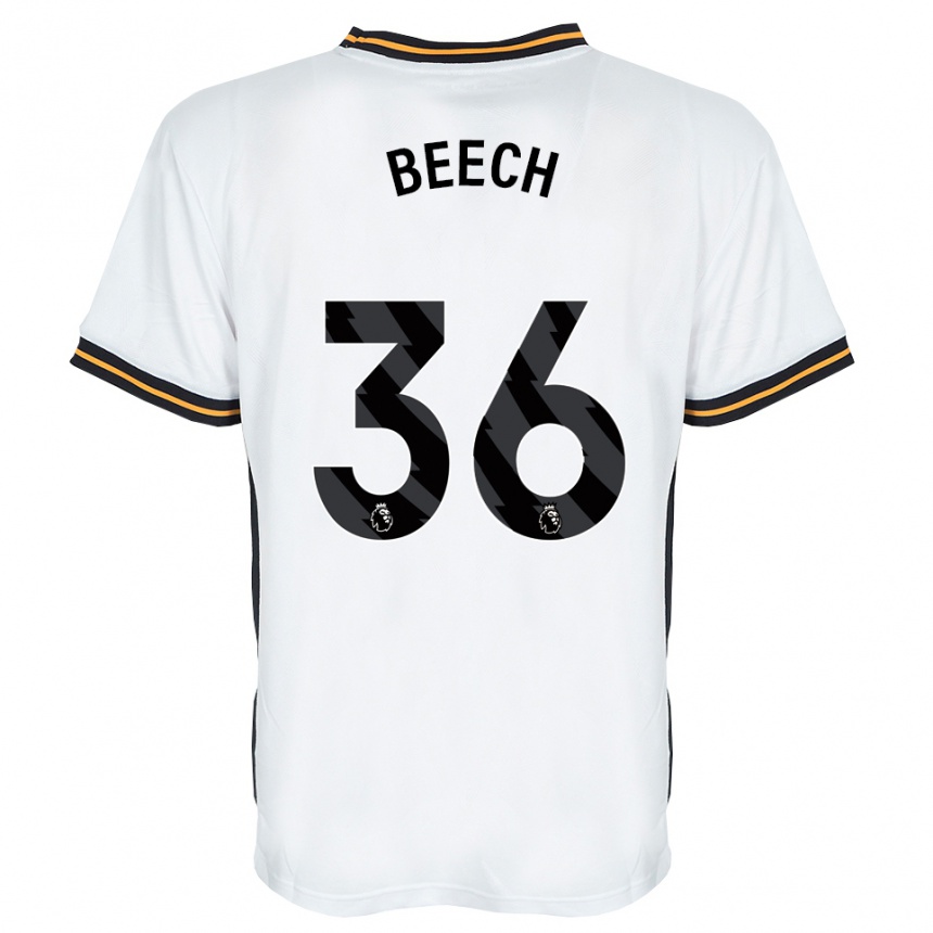 ילדים כדורגל Amy Beech #36 לבן כתום שחור הרחק ג'רזי 2026/27