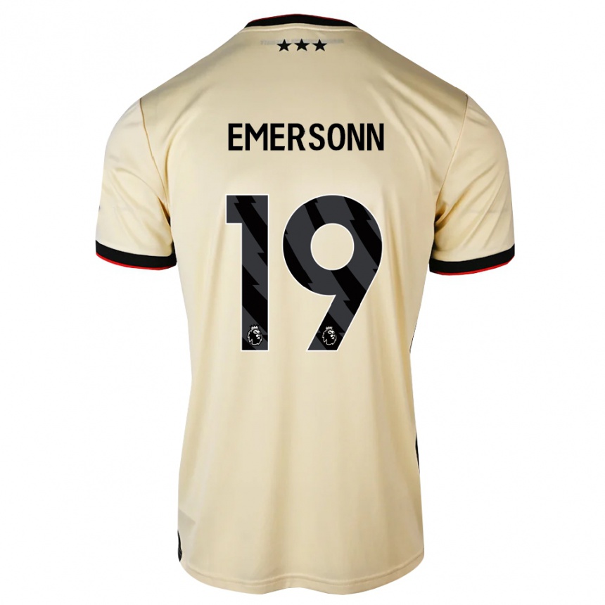 ילדים כדורגל Emersonn #19 שיפון לימון שחור אדום הרחק ג'רזי 2026/27