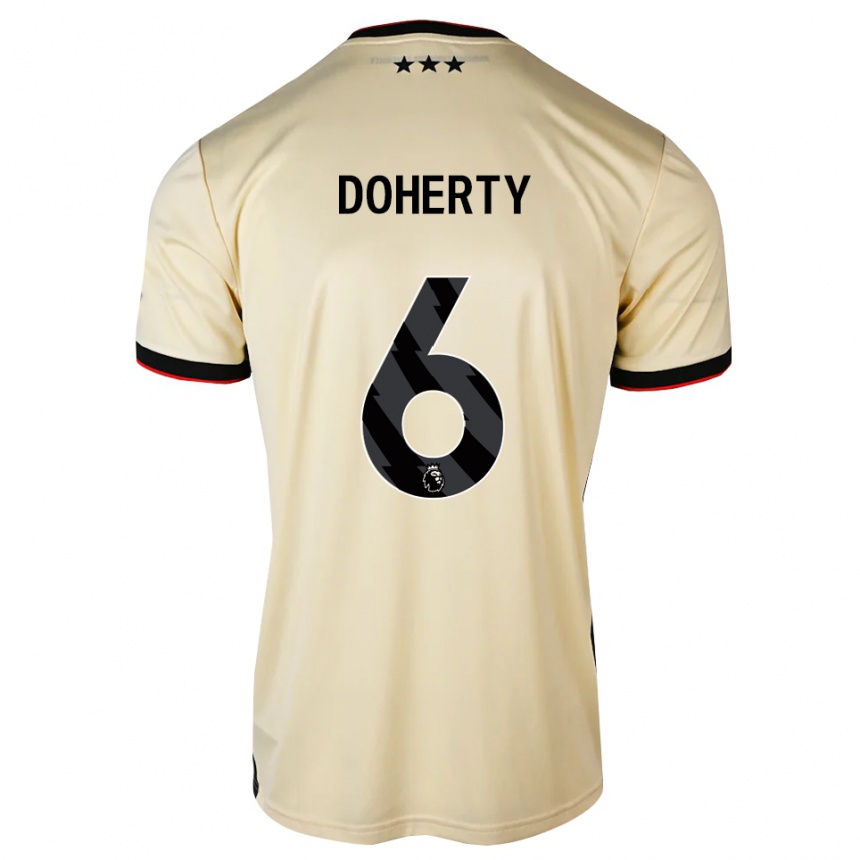 ילדים כדורגל Ryan Doherty #6 שיפון לימון שחור אדום הרחק ג'רזי 2026/27