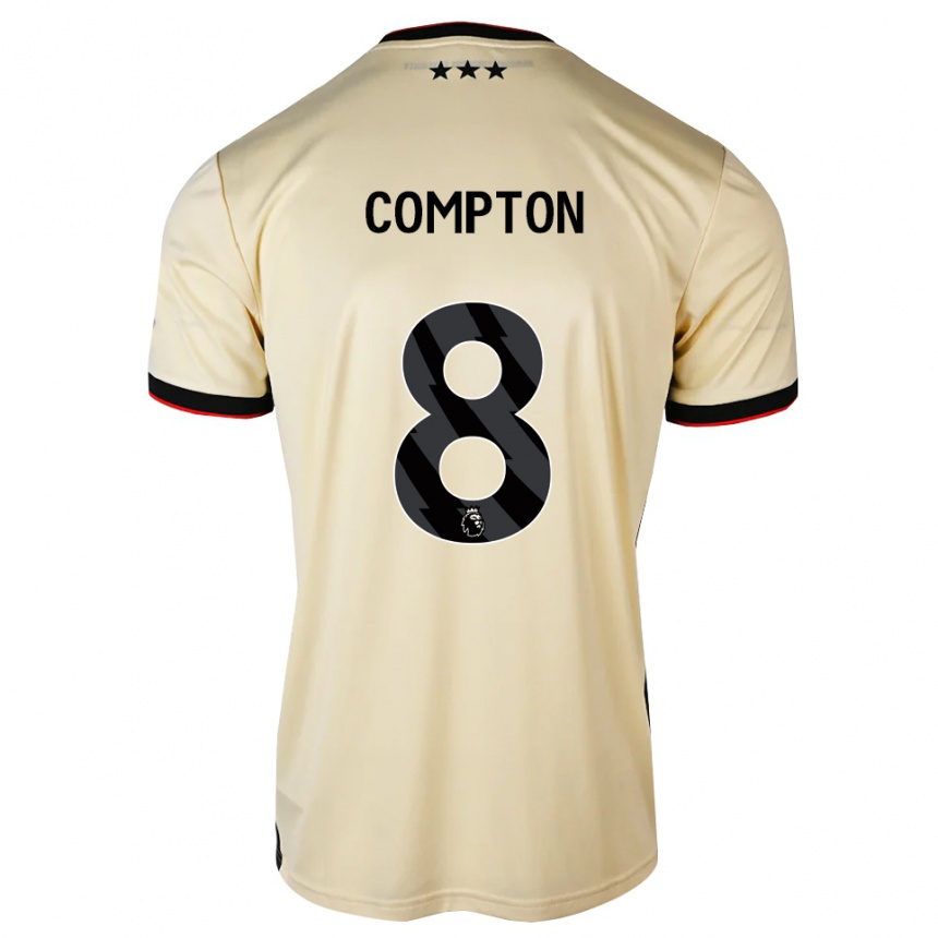 ילדים כדורגל Charlie Compton #8 שיפון לימון שחור אדום הרחק ג'רזי 2026/27
