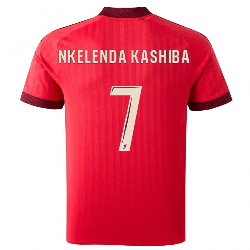 ילדים כדורגל Jason Nkelenda Kashiba #7 בורגונדי אדום לבן הרחק ג'רזי 2026/27