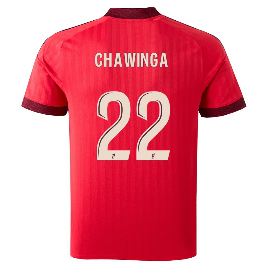 ילדים כדורגל Tabitha Chawinga #22 בורגונדי אדום לבן הרחק ג'רזי 2026/27