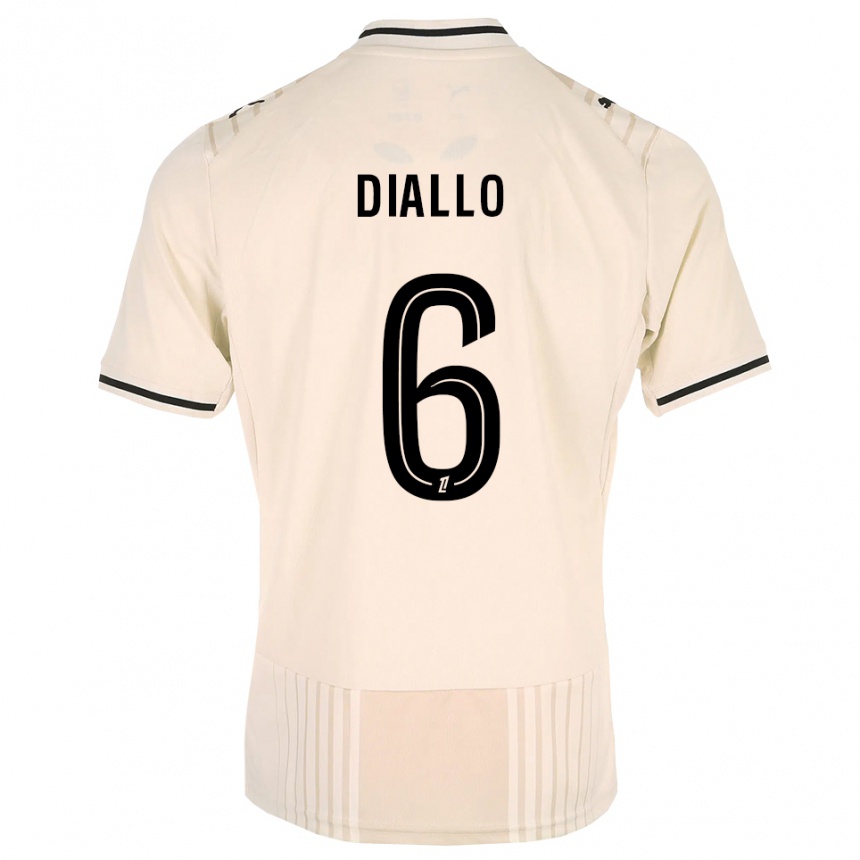 ילדים כדורגל Amadou Diallo #6 תחרה ישנה שחור לבן עתיק הרחק ג'רזי 2026/27