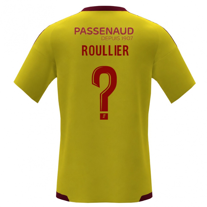 ילדים כדורגל Alec Roullier #0 צהוב אדום ירוק הרחק ג'רזי 2026/27 ילדים כדורגל Alec Roullier #0 צהוב אדום ירוק הרחק ג'רזי 2026/27