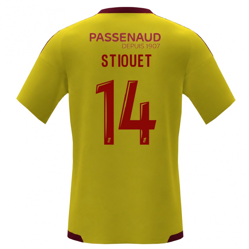 ילדים כדורגל Ayoub Stiouet #14 צהוב אדום ירוק הרחק ג'רזי 2026/27
