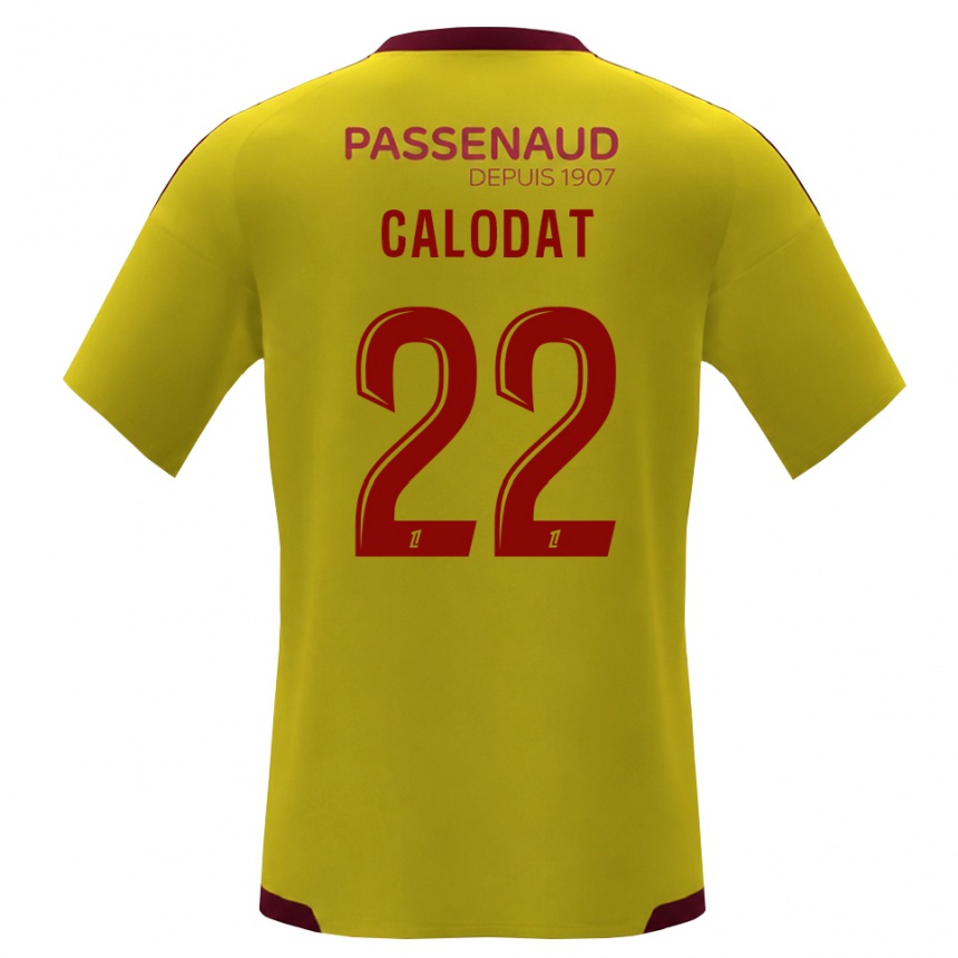 ילדים כדורגל Lucas Calodat #22 צהוב אדום ירוק הרחק ג'רזי 2026/27 ילדים כדורגל Lucas Calodat #22 צהוב אדום ירוק הרחק ג'רזי 2026/27