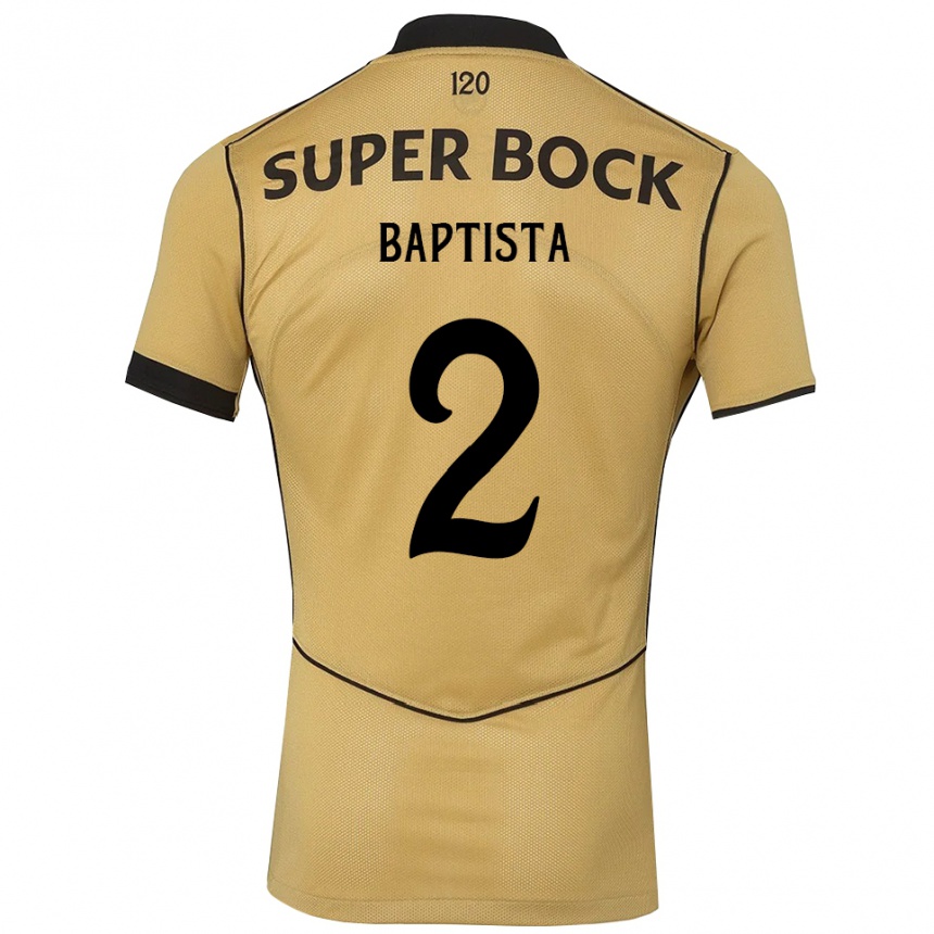 ילדים כדורגל Martim Baptista #2 זהב שחור הרחק ג'רזי 2026/27