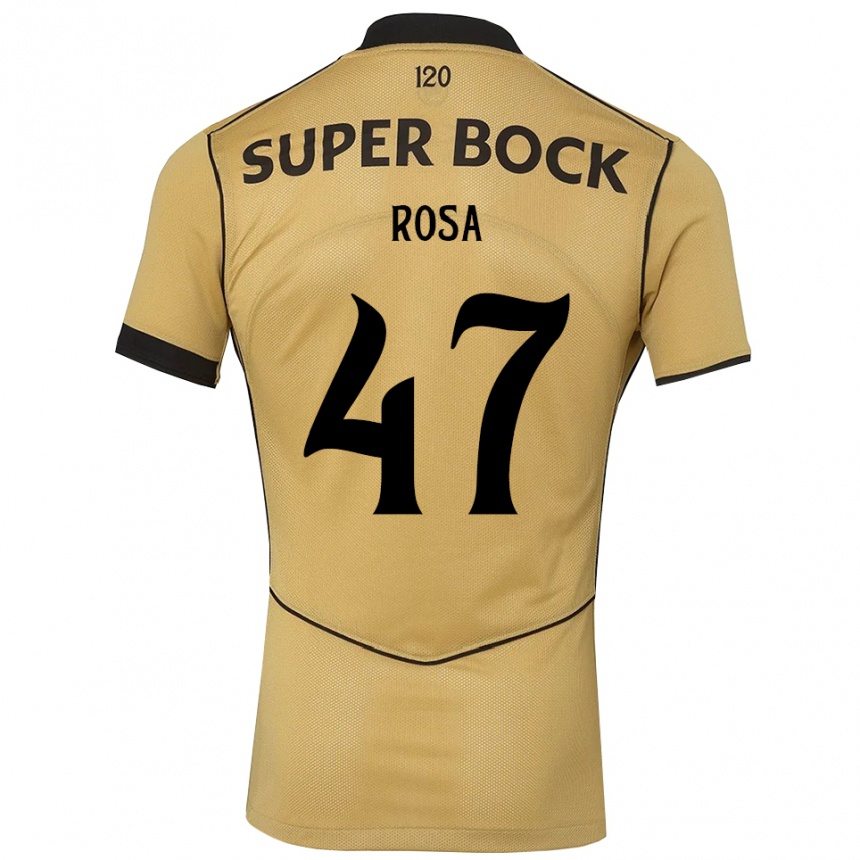 ילדים כדורגל Mariana Rosa #47 זהב שחור הרחק ג'רזי 2026/27 ילדים כדורגל Mariana Rosa #47 זהב שחור הרחק ג'רזי 2026/27
