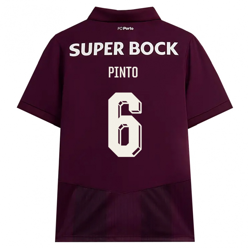 ילדים כדורגל Gonçalo Pinto #6 בורדו לבן הרחק ג'רזי 2026/27