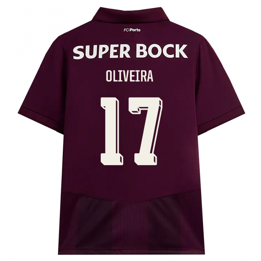 ילדים כדורגל Rodrigo Oliveira #17 בורדו לבן הרחק ג'רזי 2026/27