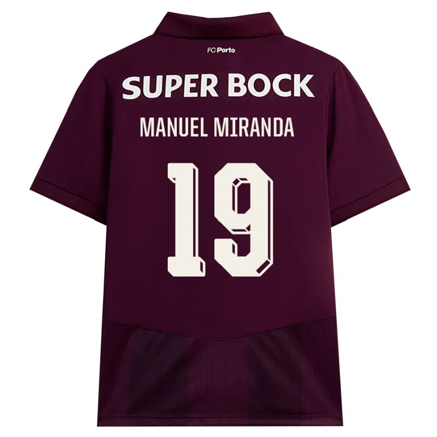ילדים כדורגל Manuel Miranda #19 בורדו לבן הרחק ג'רזי 2026/27