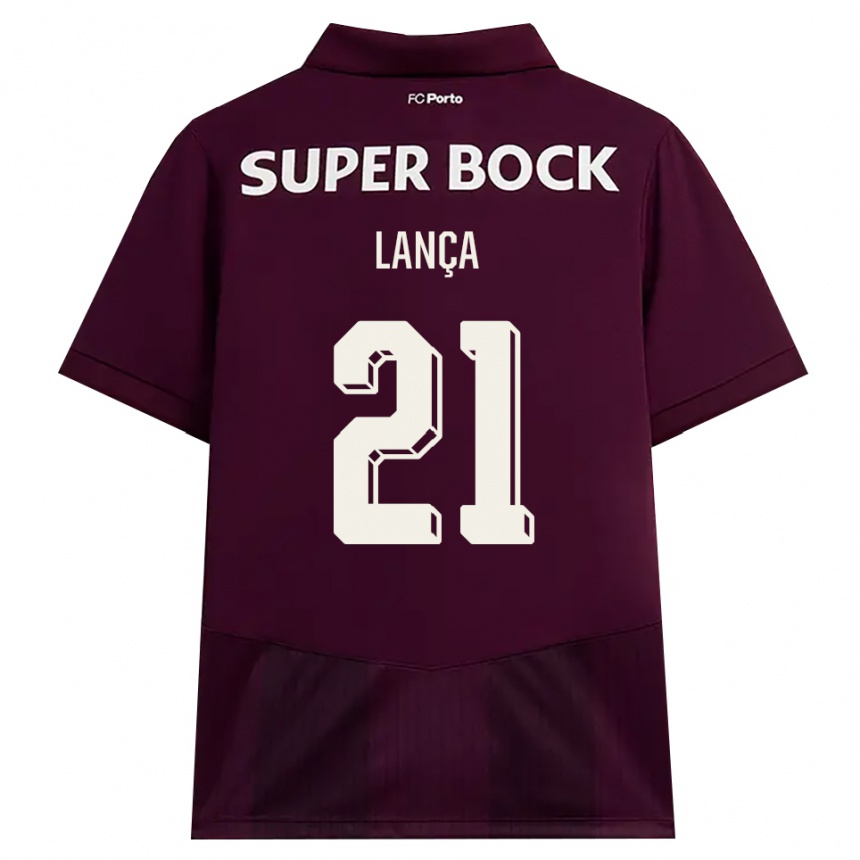 ילדים כדורגל Gabriel Lança #21 בורדו לבן הרחק ג'רזי 2026/27