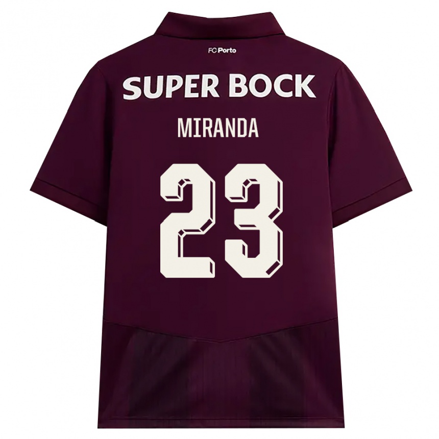 ילדים כדורגל João Miranda #23 בורדו לבן הרחק ג'רזי 2026/27