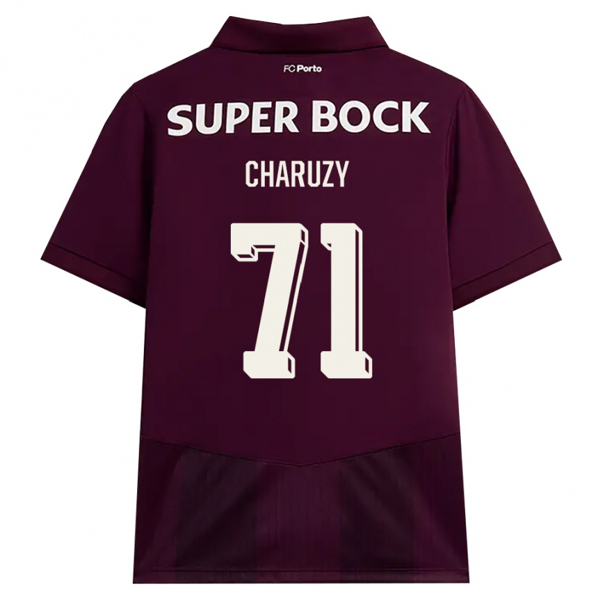 ילדים כדורגל Hubert Charuzy #71 בורדו לבן הרחק ג'רזי 2026/27