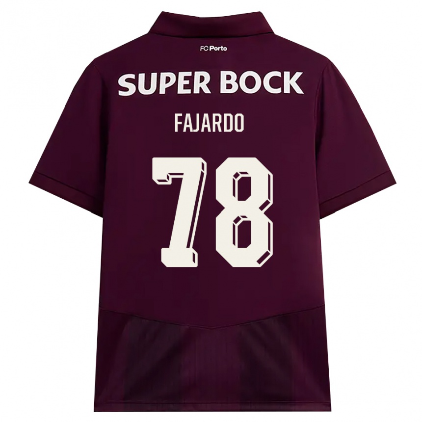 ילדים כדורגל Leonardo Fajardo #78 בורדו לבן הרחק ג'רזי 2026/27