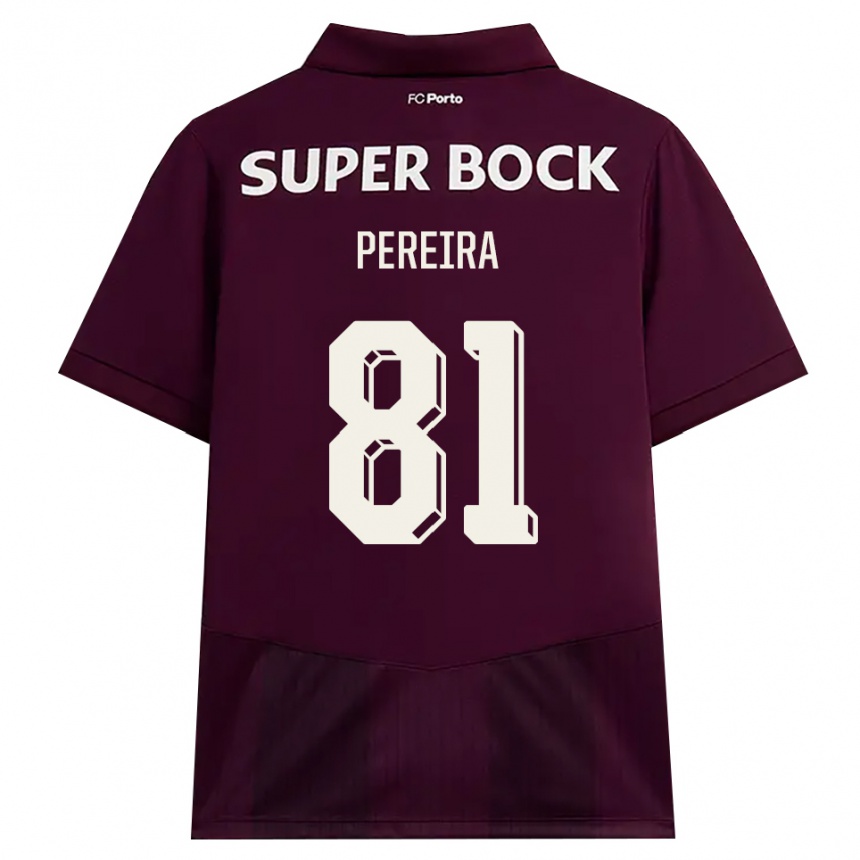 ילדים כדורגל Martim Pereira #81 בורדו לבן הרחק ג'רזי 2026/27