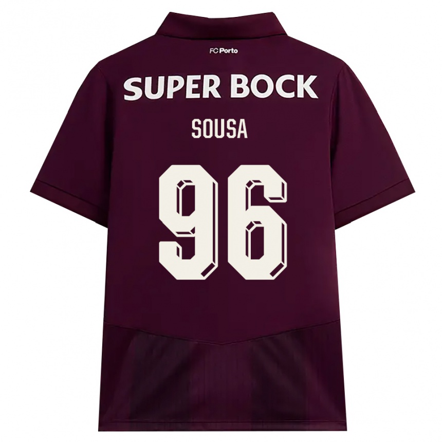 ילדים כדורגל Filipe Sousa #96 בורדו לבן הרחק ג'רזי 2026/27