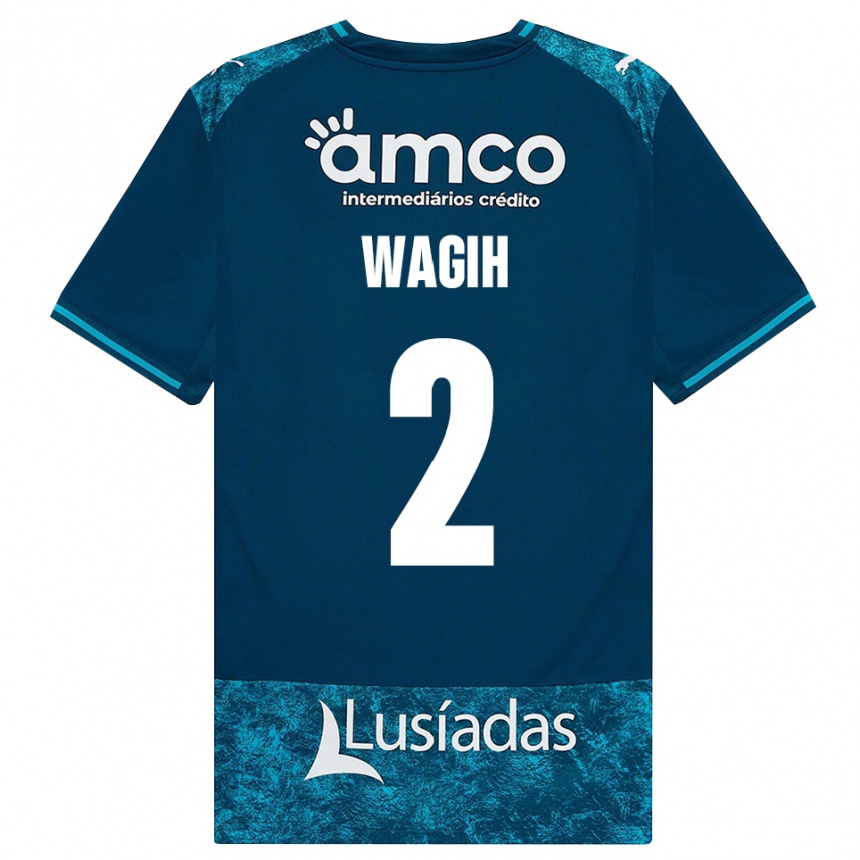 ילדים כדורגל Youssef Wagih #2 אפור כהה טורקיז בינוני הרחק ג'רזי 2026/27